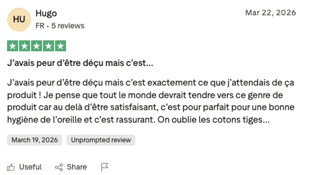 Avis client Trustpilot Earo