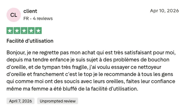 Avis client Trustpilot Earo