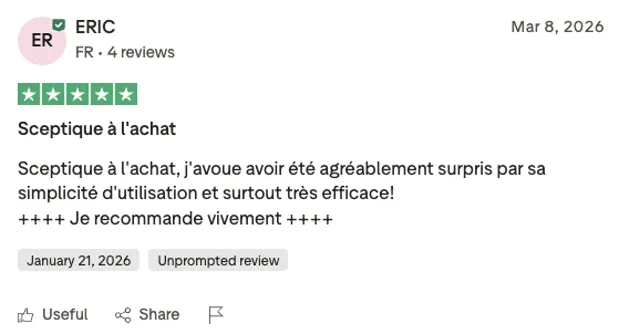 Avis client Trustpilot Earo