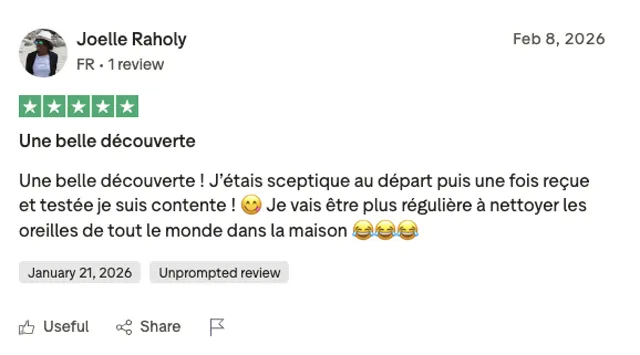 Avis client Trustpilot Earo
