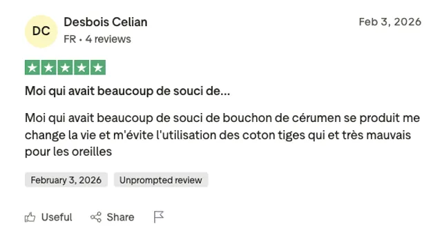 Avis client Trustpilot Earo